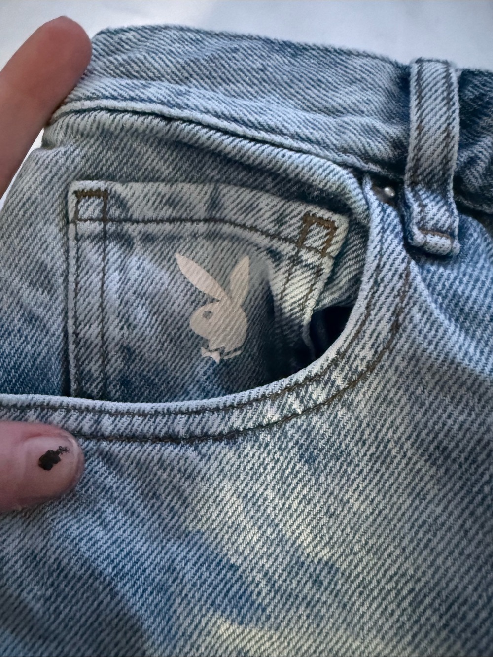 PLAYBOY Light Blue Boot Cut Jeans with White Logo - Picture 3 of 10
